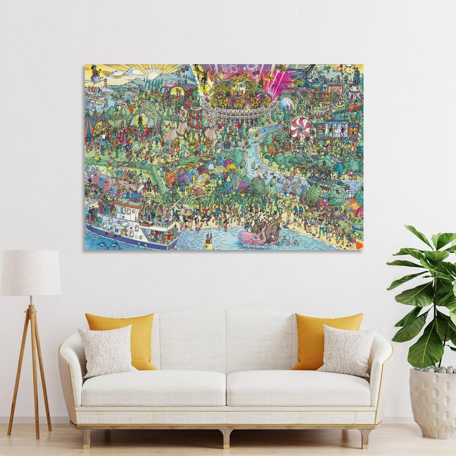 Amazon.co.jp: ウォーリーをさがせアートフィルムキャンバス アート